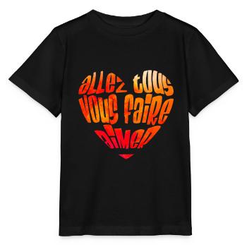 Allez tous vous faire aimer - T-shirt bio MINI CREATOR Stanley/Stella Enfant - noir - Devant - Mikhail (115cm)