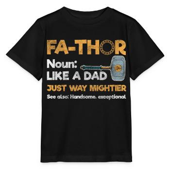 Mythologie du marteau Thor - T-shirt bio MINI CREATOR Stanley/Stella Enfant - noir - Devant - Mikhail (115cm)