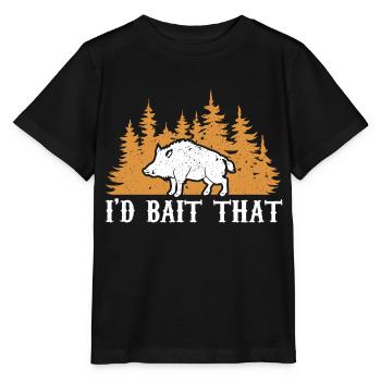 I'd Bait That - Stanley/Stella MINI CREATOR Kids’ T-Shirt - black - Front - Mikhail (115cm)