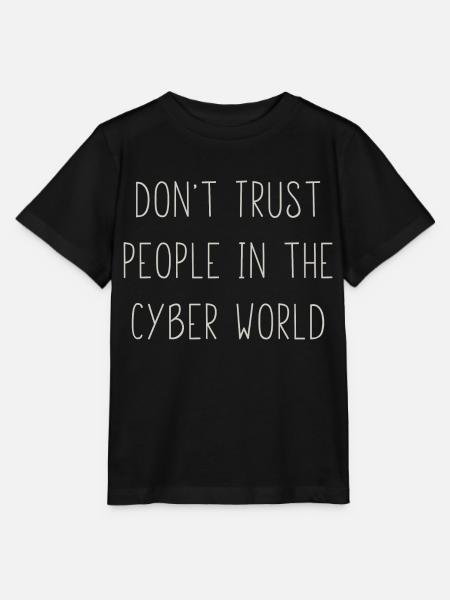 don t trust - Stanley/Stella Kinder T-Shirt MINI CREATOR - Schwarz