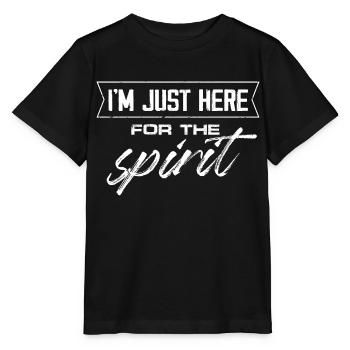Je suis juste ici pour l’ - T-shirt bio MINI CREATOR Stanley/Stella Enfant - noir - Devant - Mikhail (115cm)