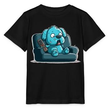 Couch-Potato-Hund - Stanley/Stella Kinder T-Shirt MINI CREATOR  - Schwarz - Vorne - Mikhail (115cm)