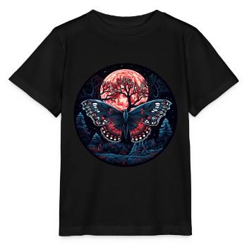 Insect moth butterfly at night - Stanley/Stella MINI CREATOR Kids’ T-Shirt - black - Front - Mikhail (115cm)