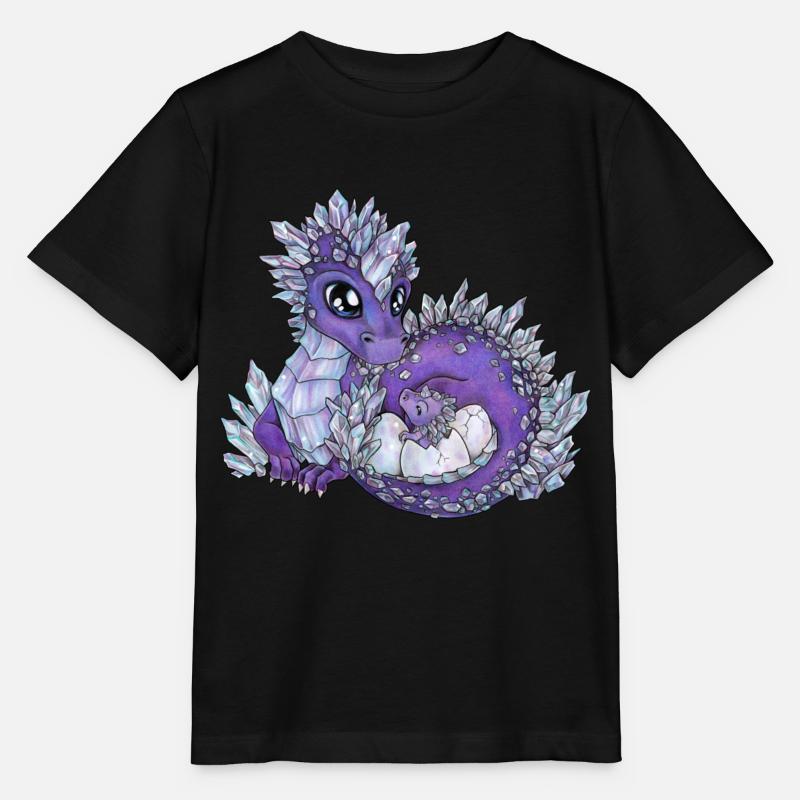 Niedliche Drachenmama mit Baby Drache Geschenkidee - Stanley/Stella Kinder T-Shirt MINI CREATOR  - Schwarz