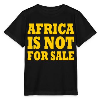 africa is not for sale - Stanley/Stella MINI CREATOR Kids’ T-Shirt - black - Front - Mikhail (115cm)