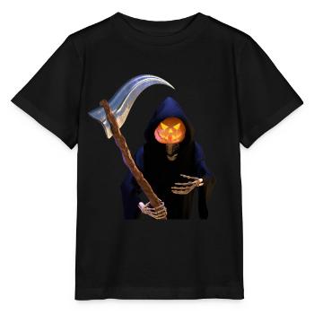La Faucheuse pour Halloween - T-shirt bio MINI CREATOR Stanley/Stella Enfant - noir - Devant - Mikhail (115cm)