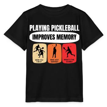 Playing Pickleball Improves Memory - Stanley/Stella MINI CREATOR Kids’ T-Shirt - black - Front - Mikhail (115cm)