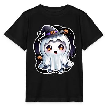 Happy Halloween Ghost Ghost Girl Magic Hat - Stanley/Stella MINI CREATOR Kids’ T-Shirt - black - Front - Mikhail (115cm)