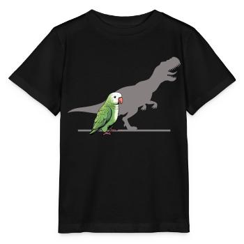 T-Rex shadow parrot - Stanley/Stella Kinder T-Shirt MINI CREATOR  - Schwarz - Vorne - Mikhail (115cm)