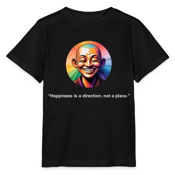 Glück ist eine Richtung | Zen-Zitat - Stanley/Stella Kinder T-Shirt MINI CREATOR  - Schwarz - Vorne - Mikhail (115cm)