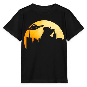 Alien Alien Cat - Stanley/Stella MINI CREATOR Kids’ T-Shirt - black - Front - Mikhail (115cm)