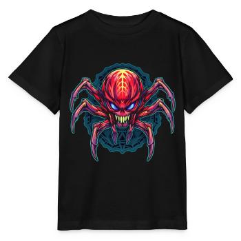Arachnides de conception d’araignée abstraite colorée - T-shirt bio MINI CREATOR Stanley/Stella Enfant - noir - Devant - Mikhail (115cm)