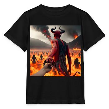 Suivez-moi jusqu’à l’abîme - Pacte du Diable Infernal #15 - T-shirt bio MINI CREATOR Stanley/Stella Enfant - noir - Devant - Mikhail (115cm)