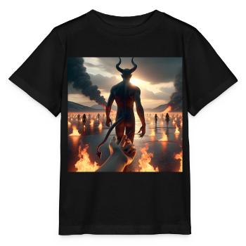 Suivez-moi jusqu’à l’abîme - Pacte du Diable Infernal #08 - T-shirt bio MINI CREATOR Stanley/Stella Enfant - noir - Devant - Mikhail (115cm)