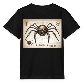 Mechanischer Spider 2 FINAL - Stanley/Stella Kinder T-Shirt MINI CREATOR  - Schwarz - Vorne - Mikhail (115cm)