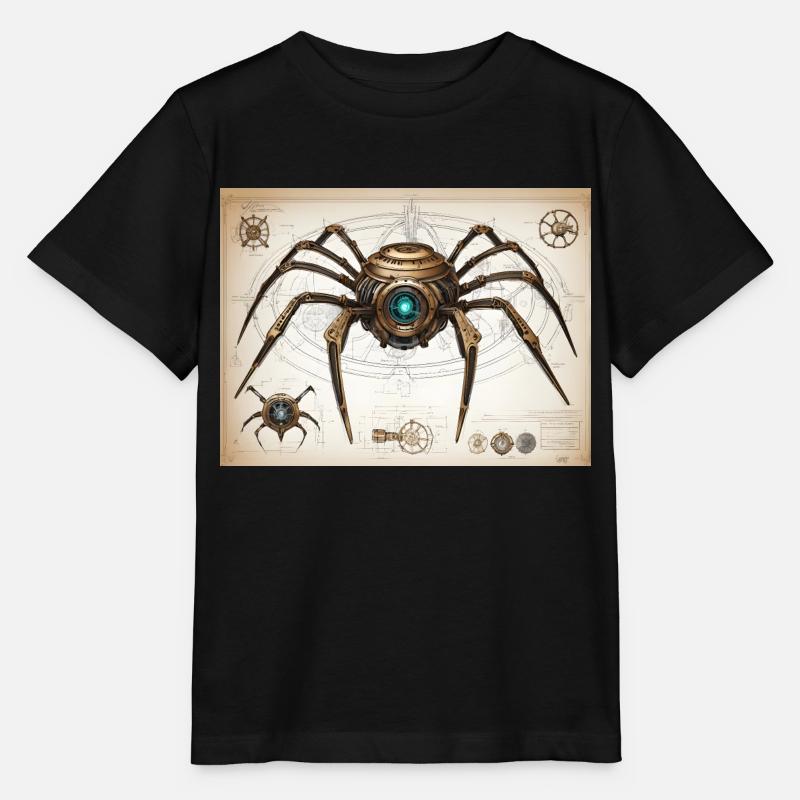 Mechanical Spider 2 FINAL - T-shirt bio MINI CREATOR Stanley/Stella Enfant - noir