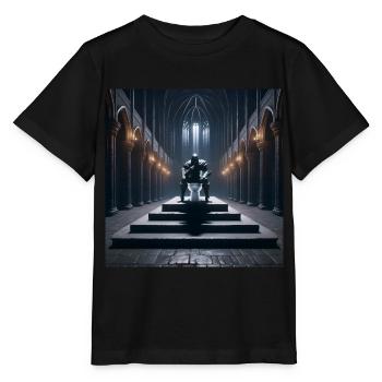 Fart Souls - Hollow Knight on Porcelain Throne #06 - Stanley/Stella MINI CREATOR Kids’ T-Shirt - black - Front - Mikhail (115cm)