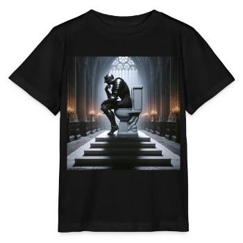 Fart Souls - Hollow Knight on Porcelain Throne #05 - Stanley/Stella MINI CREATOR Kids’ T-Shirt - black - Front - Mikhail (115cm)