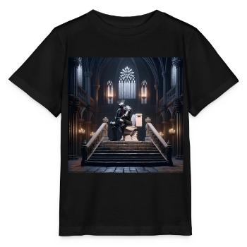 Fart Souls - Hollow Knight on Porcelain Throne #04 - Stanley/Stella MINI CREATOR Kids’ T-Shirt - black - Front - Mikhail (115cm)