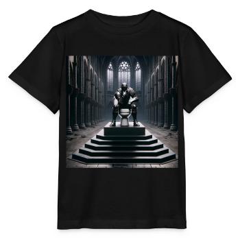 Fart Souls - Hollow Knight on Porcelain Throne #09 - Stanley/Stella MINI CREATOR Kids’ T-Shirt - black - Front - Mikhail (115cm)