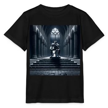 Fart Souls - Hollow Knight on Porcelain Throne #10 - Stanley/Stella MINI CREATOR Kids’ T-Shirt - black - Front - Mikhail (115cm)