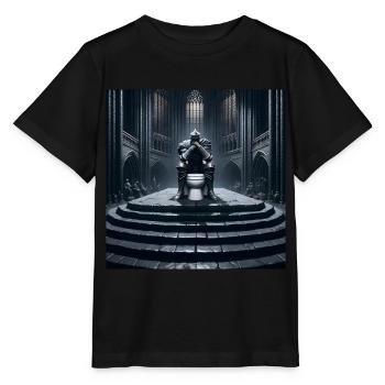 Fart Souls - Hollow Knight on Porcelain Throne #11 - Stanley/Stella MINI CREATOR Kids’ T-Shirt - black - Front - Mikhail (115cm)