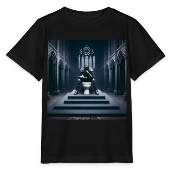 Fart Souls - Hollow Knight on Porcelain Throne #08 - Stanley/Stella MINI CREATOR Kids’ T-Shirt - black - Front - Mikhail (115cm)