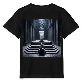 Fart Souls - Hollow Knight on Porcelain Throne #07 - Stanley/Stella MINI CREATOR Kids’ T-Shirt - black - Front - Mikhail (115cm)