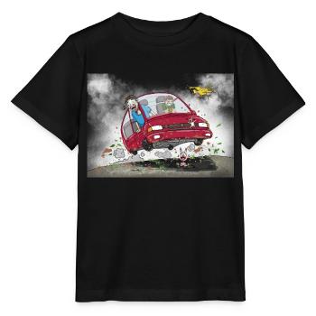 Naturschützer auf dem Weg ins Biotop - Stanley/Stella Kinder T-Shirt MINI CREATOR  - Schwarz - Vorne - Mikhail (115cm)