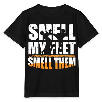 Smell My Feet Smell Them, Martial Arts, Humor, Fun, - Stanley/Stella MINI CREATOR Kids’ T-Shirt - black - Front - Mikhail (115cm)