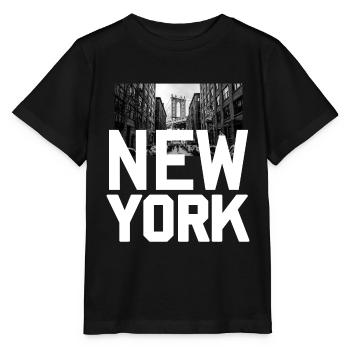 New York City Big Apple USA Amerika - Stanley/Stella Kinder T-Shirt MINI CREATOR  - Schwarz - Vorne - Mikhail (115cm)