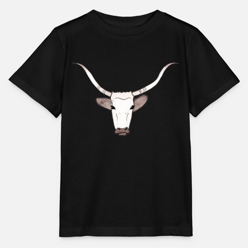 Bull - Stanley/Stella MINI CREATOR Kids’ T-Shirt - black