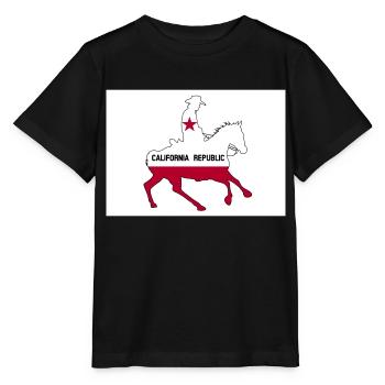 California State Flag Cowboy - Stanley/Stella MINI CREATOR Kids’ T-Shirt - black - Front - Mikhail (115cm)