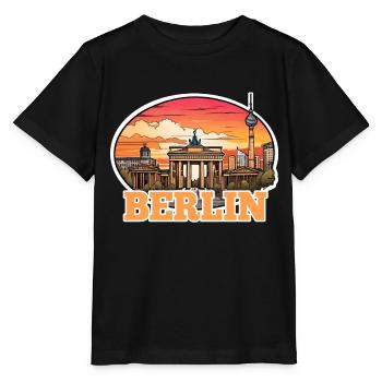 Ligne d’horizon de Berlin 2 - T-shirt bio MINI CREATOR Stanley/Stella Enfant - noir - Devant - Mikhail (115cm)