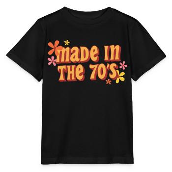 made in the 70s - Stanley/Stella Kinder T-Shirt MINI CREATOR  - Schwarz - Vorne - Mikhail (115cm)