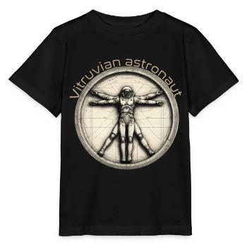 Vitruvian Astronaut - Stanley/Stella MINI CREATOR Kids’ T-Shirt - black - Front - Mikhail (115cm)