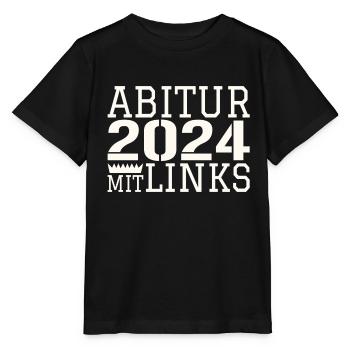 Abi mit links - Stanley/Stella Kinder T-Shirt MINI CREATOR  - Schwarz - Vorne - Mikhail (115cm)