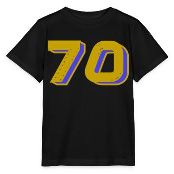 70. 70 ANS. 70e ANNIVERSAIRE. ANNIVERSAIRE 70 ANS. - T-shirt bio MINI CREATOR Stanley/Stella Enfant - noir - Devant - Mikhail (115cm)