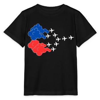 Patrouille de France air show in formation - Stanley/Stella MINI CREATOR Kids’ T-Shirt - black - Front - Mikhail (115cm)