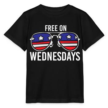 Drapeau américain Vintage Biden gratuit le mercredi - T-shirt bio MINI CREATOR Stanley/Stella Enfant - noir - Devant - Mikhail (115cm)