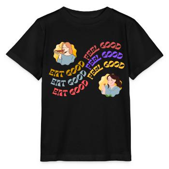 EAT GOOD FEEL GOOD - Stanley/Stella MINI CREATOR Kids’ T-Shirt - black - Front - Mikhail (115cm)