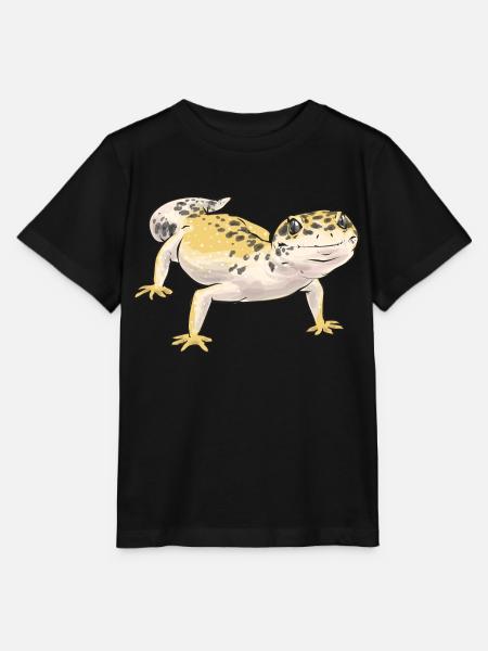 Leopardgecko Reptil Haustier Gecko - Stanley/Stella Kinder T-Shirt MINI CREATOR  - Schwarz