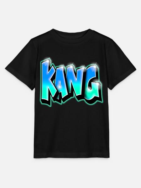 KANG GRAFFITI NAME PRINT - T-shirt bio MINI CREATOR Stanley/Stella Enfant - noir