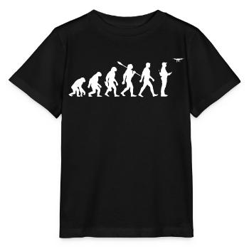 Evolution - Drohne - Drohnenpilot - Stanley/Stella Kinder T-Shirt MINI CREATOR  - Schwarz - Vorne - Mikhail (115cm)