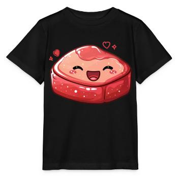 Steak sucré aux yeux écarquillés - T-shirt bio MINI CREATOR Stanley/Stella Enfant - noir - Devant - Mikhail (115cm)