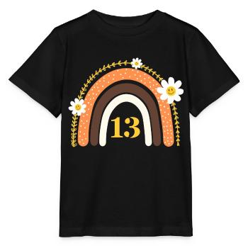 13e anniversaire rainbow jaune - T-shirt bio MINI CREATOR Stanley/Stella Enfant - noir - Devant - Mikhail (115cm)