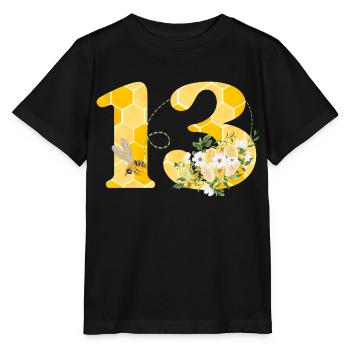13e anniversaire abeille - T-shirt bio MINI CREATOR Stanley/Stella Enfant - noir - Devant - Mikhail (115cm)