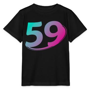 Nummer 59 mehrfarbig - Stanley/Stella Kinder T-Shirt MINI CREATOR  - Schwarz - Vorne - Mikhail (115cm)