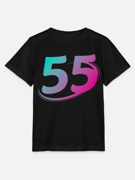 Nummer 55 mehrfarbig - Stanley/Stella Kinder T-Shirt MINI CREATOR  - Schwarz