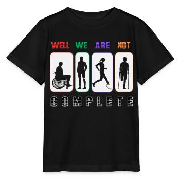 Vielfalt in Einheit - Amputee - Stanley/Stella Kinder T-Shirt MINI CREATOR  - Schwarz - Vorne - Mikhail (115cm)